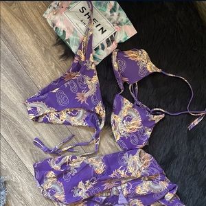 3 Piece Dragon Swimsuit Set